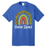 Nurse Squad Leopard Rainbow Christmas Nurses Pajamas Gift Tall T-Shirt