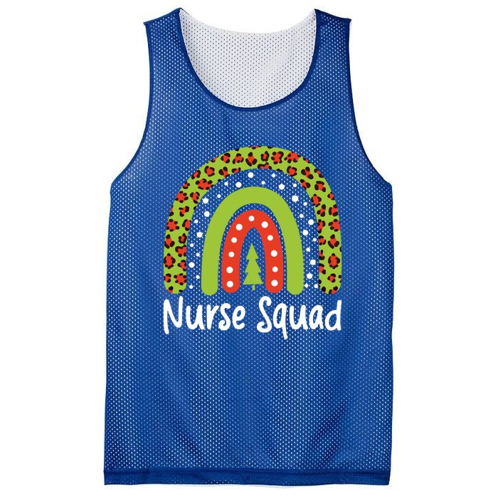 Nurse Squad Leopard Rainbow Christmas Nurses Pajamas Gift Mesh Reversible Basketball Jersey Tank