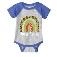 Nurse Squad Leopard Rainbow Christmas Nurses Pajamas Gift Infant Baby Jersey Bodysuit