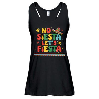 No Siesta Lets Fiesta Funny Cinco De Mayo Mexican Ladies Essential Flowy Tank