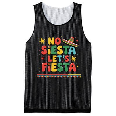 No Siesta Lets Fiesta Funny Cinco De Mayo Mexican Mesh Reversible Basketball Jersey Tank