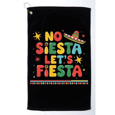 No Siesta Lets Fiesta Funny Cinco De Mayo Mexican Golf Towel