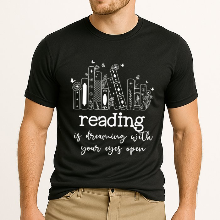 National School Librarian Day Books Reading Spring Flowers Meaningful Gift Cooling Performance Crew T-Shirt