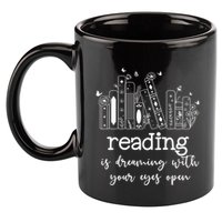 National School Librarian Day Books Reading Spring Flowers Meaningful Gift 11oz C Handle Ceramic Mug