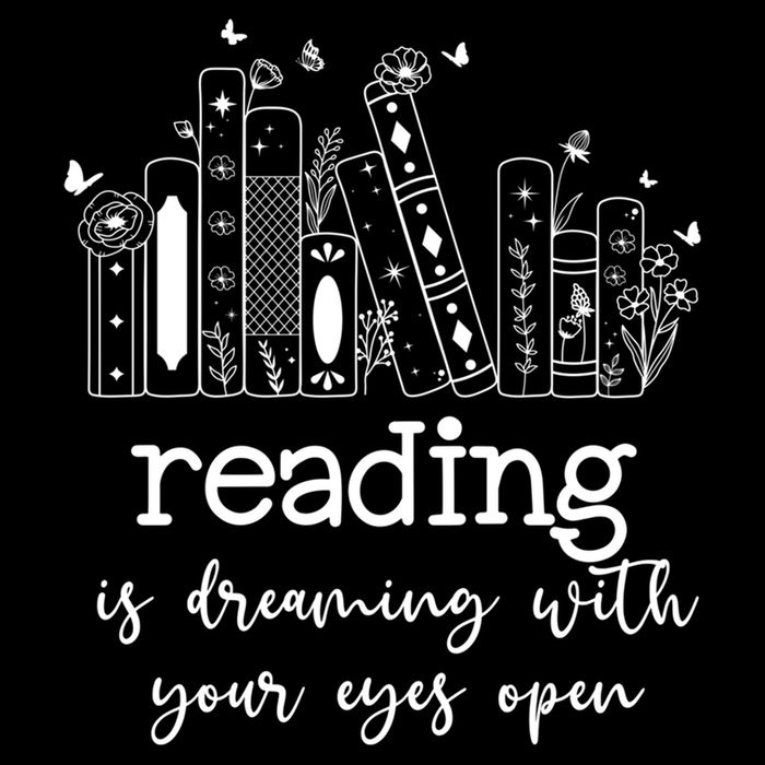 National School Librarian Day Books Reading Spring Flowers Meaningful Gift Drawstring Bag
