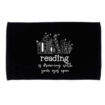 National School Librarian Day Books Reading Spring Flowers Meaningful Gift Microfiber Hand Towel