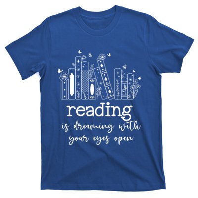 National School Librarian Day Books Reading Spring Flowers Meaningful Gift T-Shirt