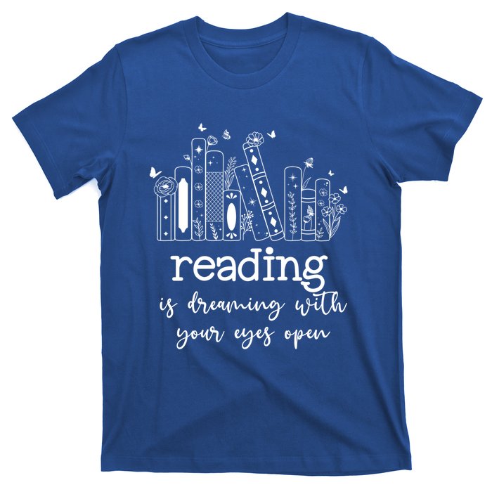 National School Librarian Day Books Reading Spring Flowers Meaningful Gift T-Shirt