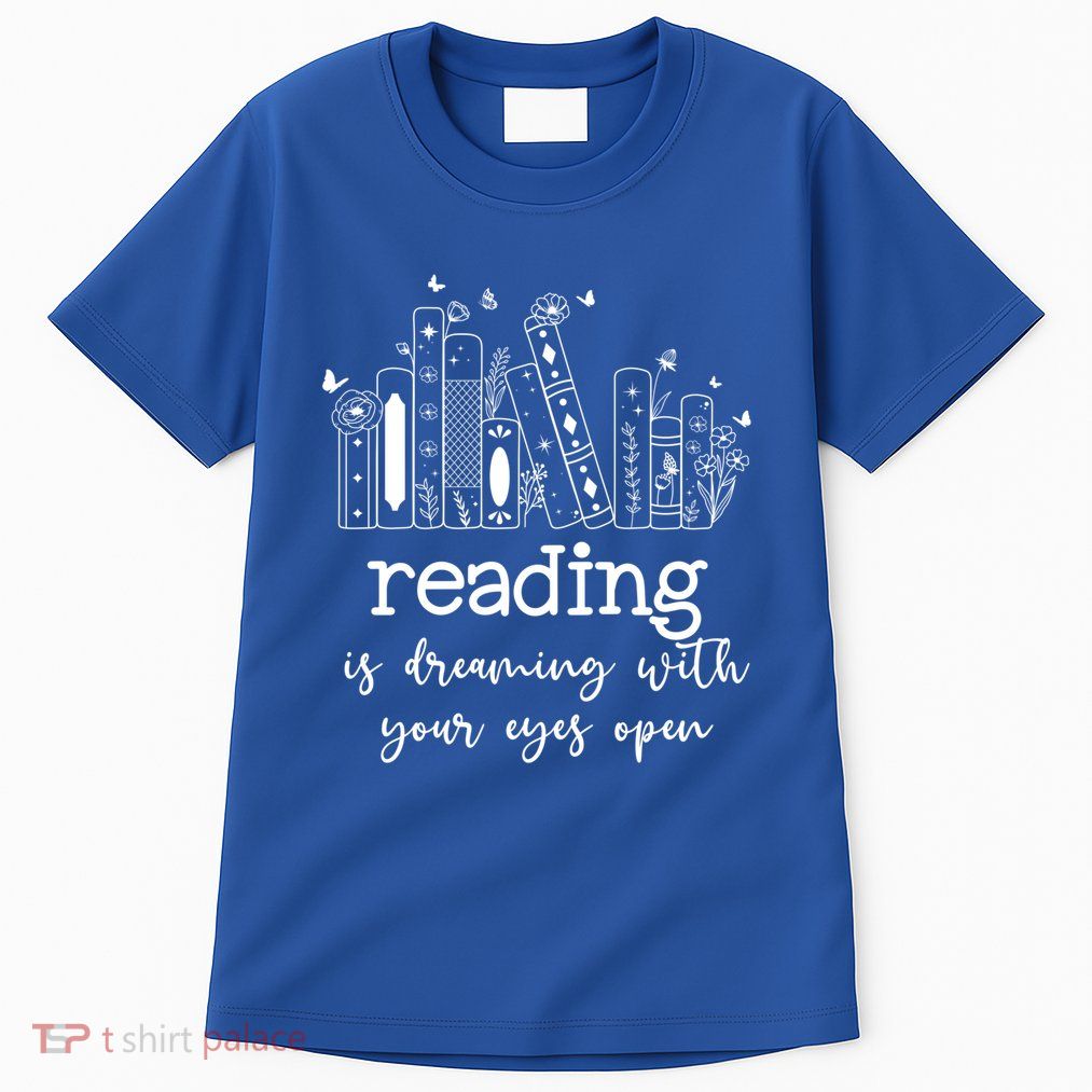 National School Librarian Day Books Reading Spring Flowers Meaningful Gift Tall T-Shirt