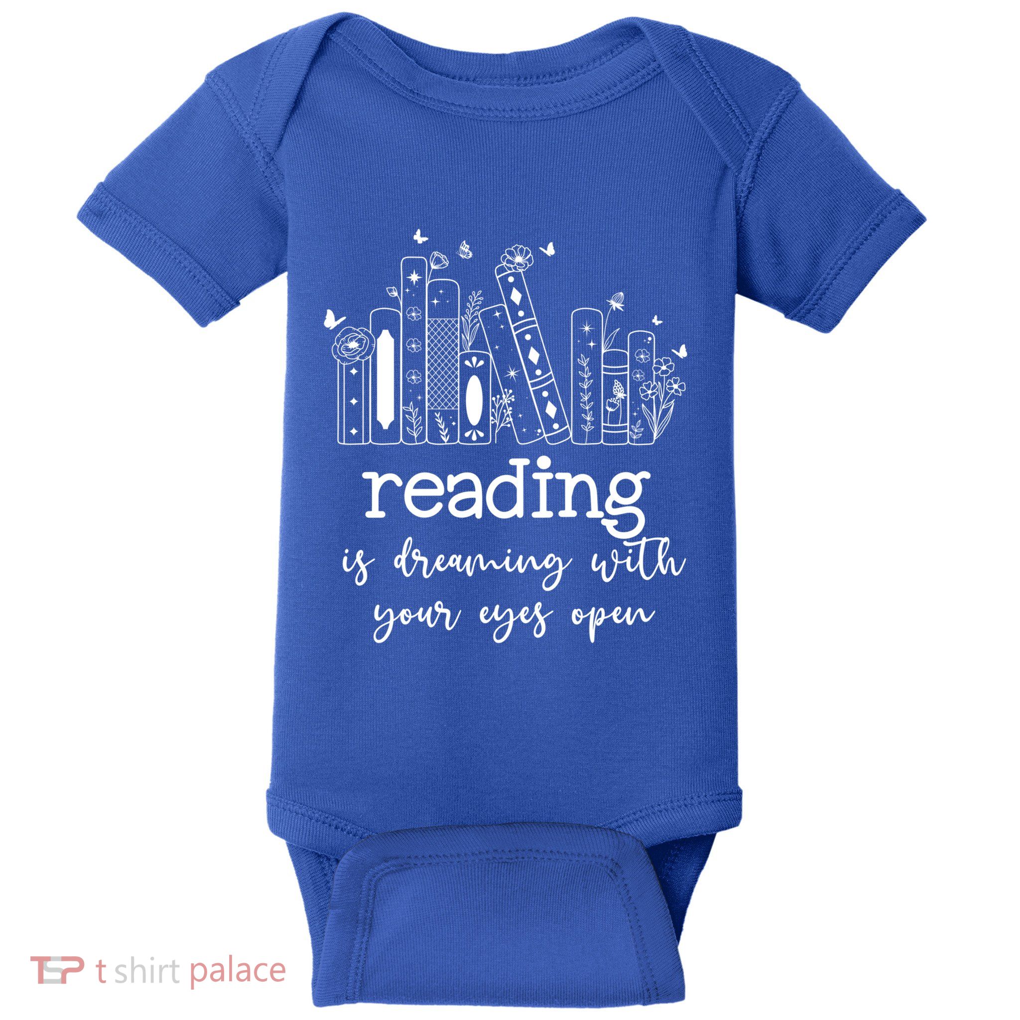 National School Librarian Day Books Reading Spring Flowers Meaningful Gift Baby Bodysuit
