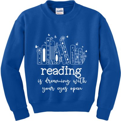 National School Librarian Day Books Reading Spring Flowers Meaningful Gift Kids Sweatshirt