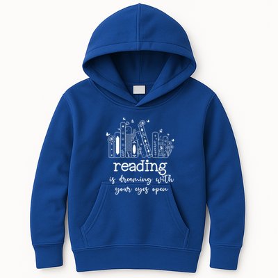 National School Librarian Day Books Reading Spring Flowers Meaningful Gift Kids Hoodie