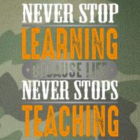 Never Stop Learning Because Life Never Stops Teaching Legacy Tie Dye Trucker Hat