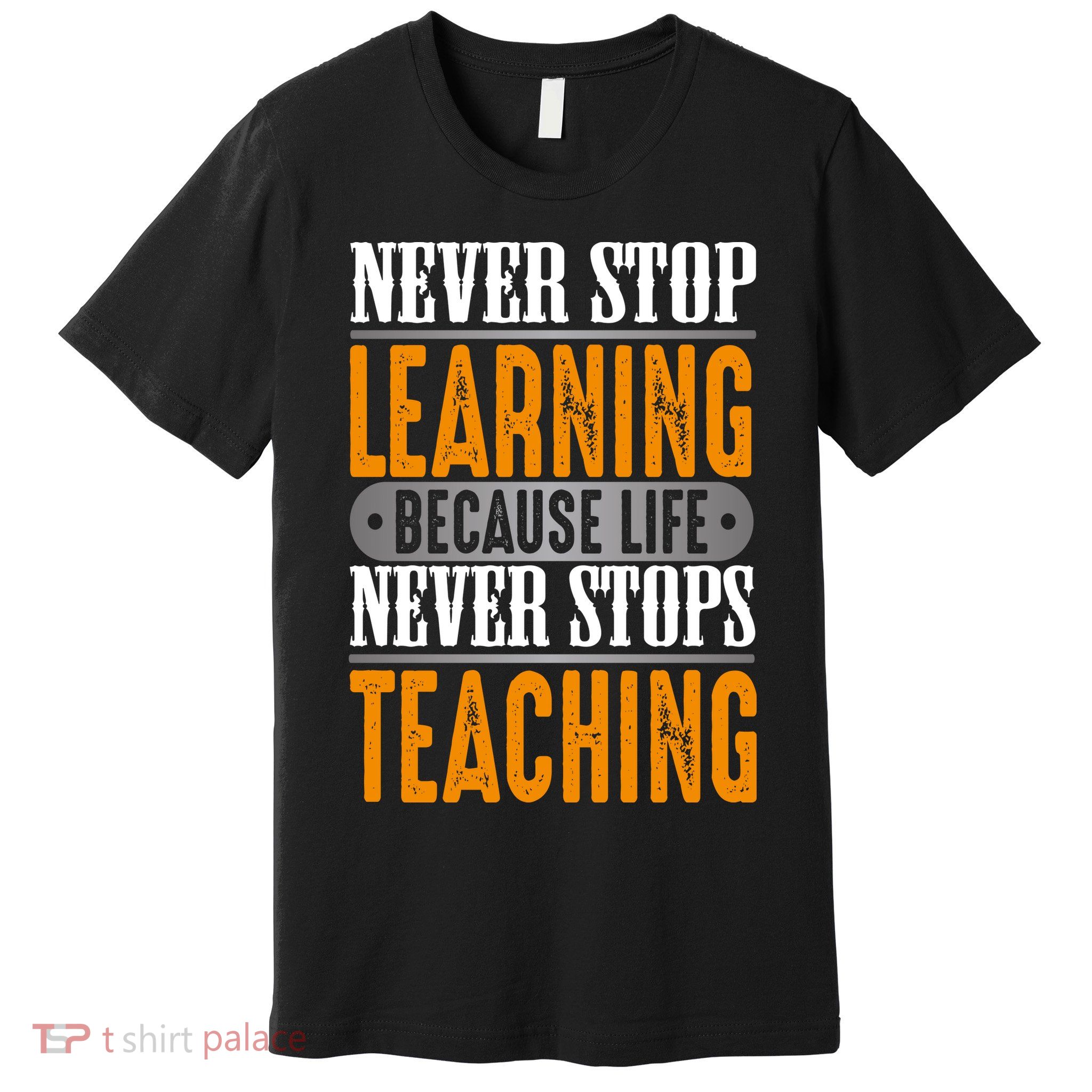 Never Stop Learning Because Life Never Stops Teaching Premium T-Shirt