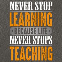 Never Stop Learning Because Life Never Stops Teaching Cotton Canvas Backpack
