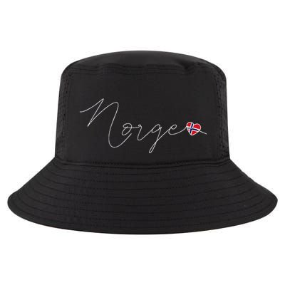 Norge Simple Love Norwegian Flag Heart On Norway Cool Comfort Performance Bucket Hat