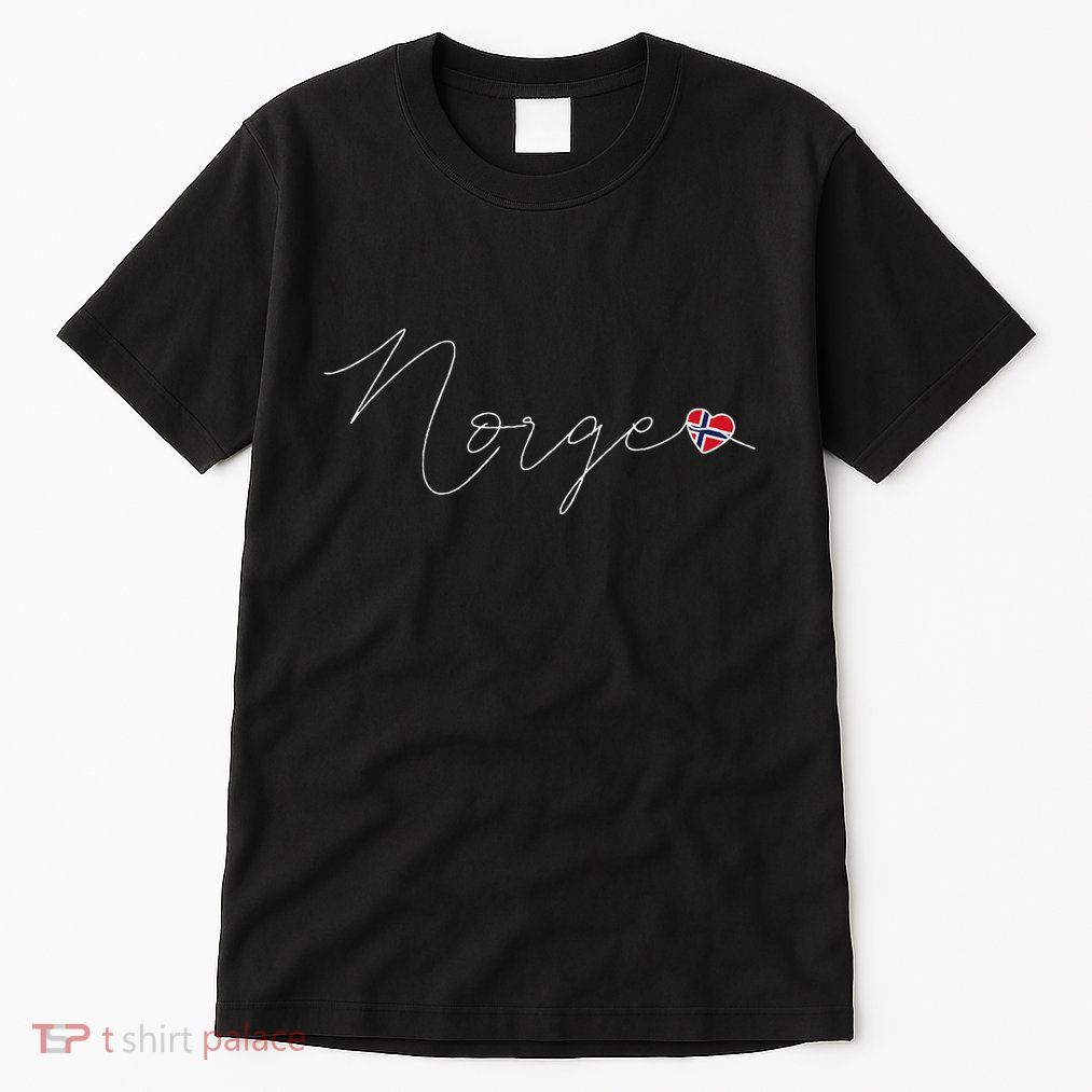 Norge Simple Love Norwegian Flag Heart On Norway Tall T-Shirt