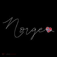 Norge Simple Love Norwegian Flag Heart On Norway Tall T-Shirt