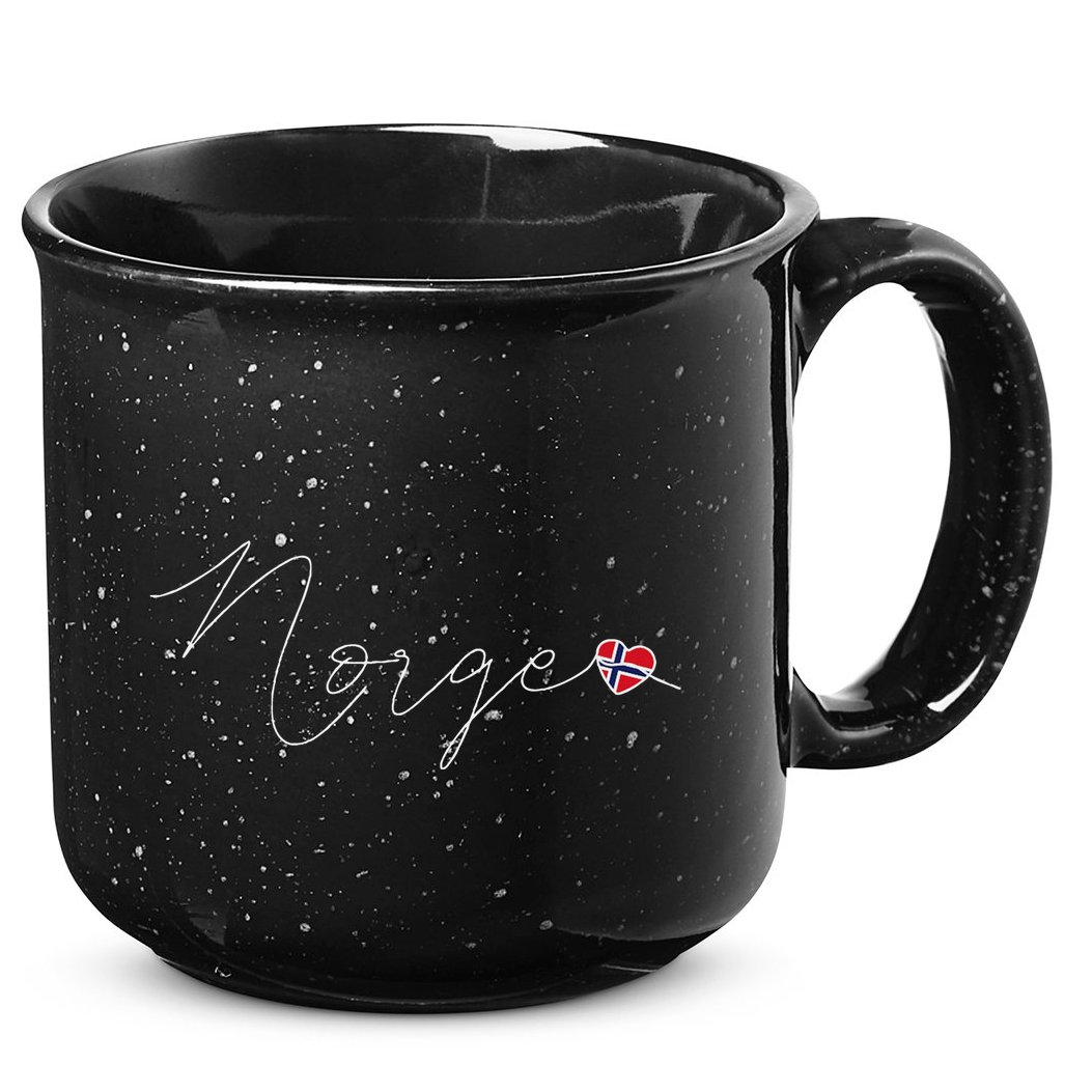 Norge Simple Love Norwegian Flag Heart On Norway 15oz Campfire Ceramic Mug