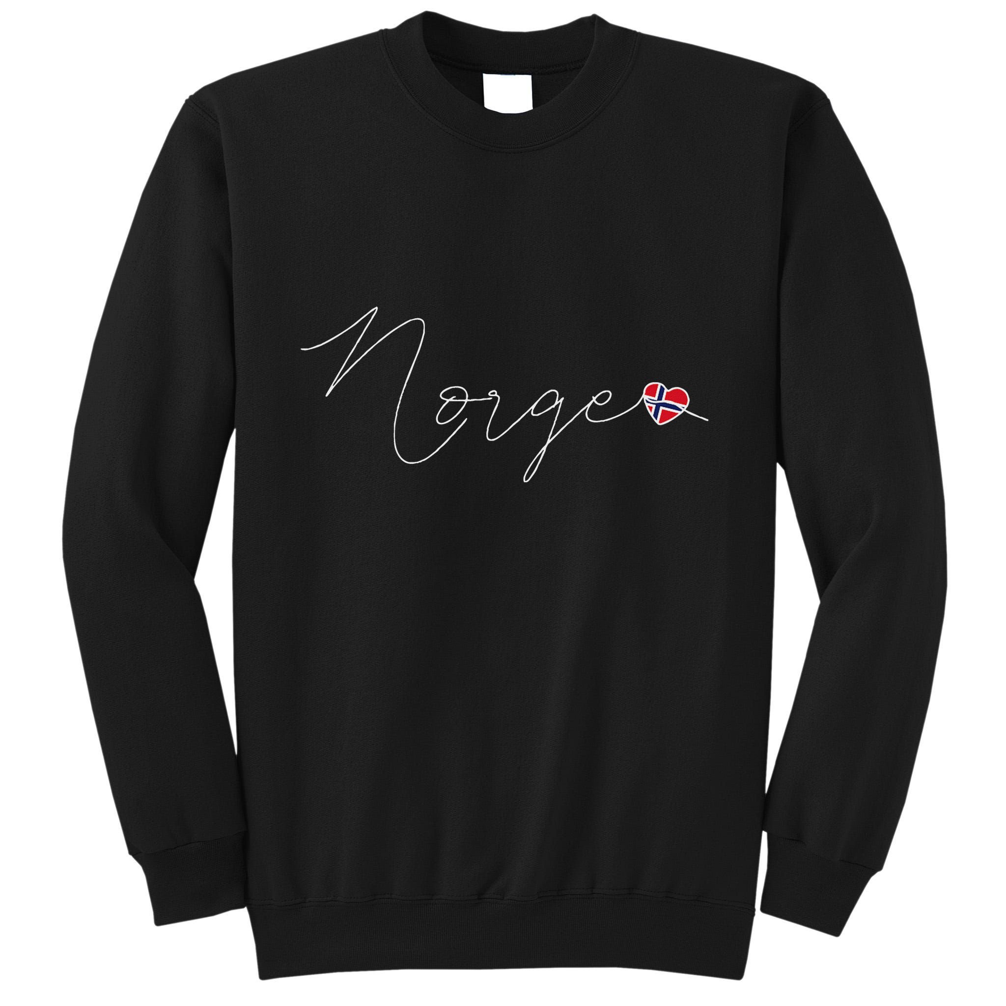 Norge Simple Love Norwegian Flag Heart On Norway Tall Sweatshirt