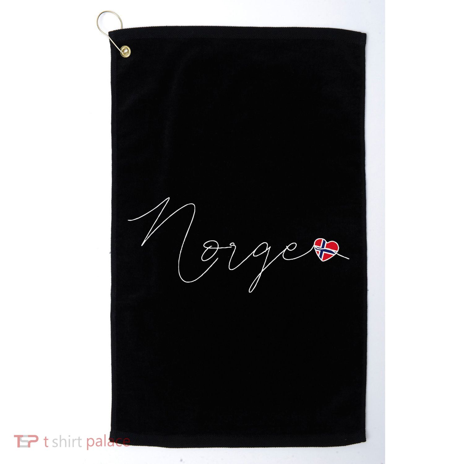 Norge Simple Love Norwegian Flag Heart On Norway Golf Towel