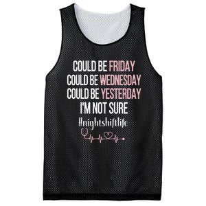 Night Shift Life Nursing Week Funny Night Shift Nurse Mesh Reversible Basketball Jersey Tank