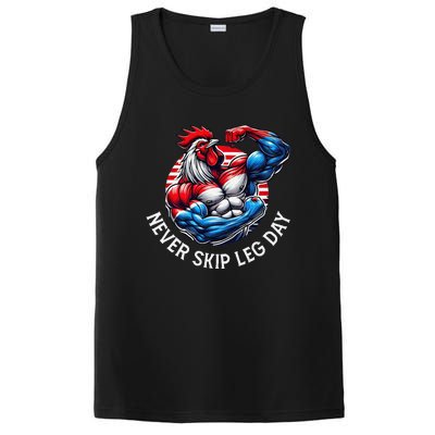 Never Skip Leg Day Gym Workout Funny Gifts Chicken PosiCharge Competitor Tank