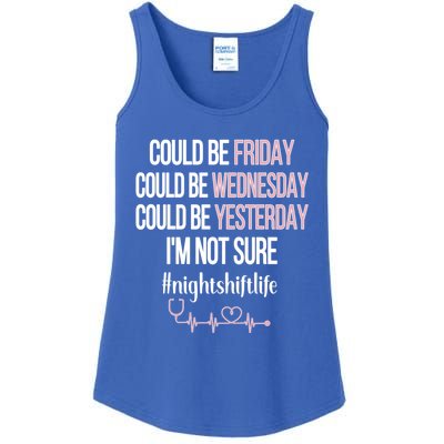 Night Shift Life Nursing Week Funny Night Shift Nurse Gift Ladies Essential Tank