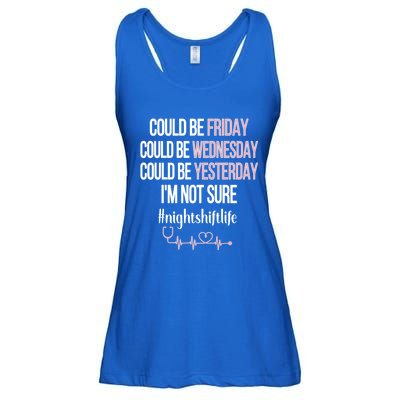 Night Shift Life Nursing Week Funny Night Shift Nurse Gift Ladies Essential Flowy Tank