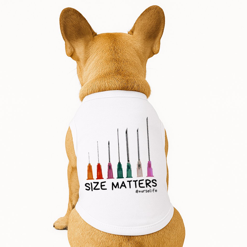 Needle Size Matters Funny Nursing Cna Nurse Life Doggie Tank