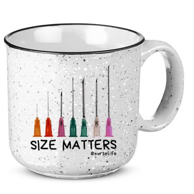 Needle Size Matters Funny Nursing Cna Nurse Life 15oz Campfire Ceramic Mug