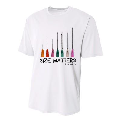 Needle Size Matters Funny Nursing Cna Nurse Life Youth Performance Sprint T-Shirt