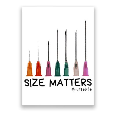 Needle Size Matters Funny Nursing Cna Nurse Life Poster