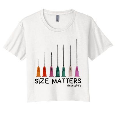 Needle Size Matters Funny Nursing Cna Nurse Life Crop Top