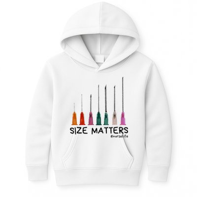 Needle Size Matters Funny Nursing Cna Nurse Life Kids Hoodie