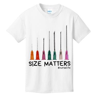 Needle Size Matters Funny Nursing Cna Nurse Life Kids T-Shirt