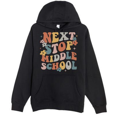 Next Stop Middle School Elementary School Graduation 2024 Premium Pullover Hoodie