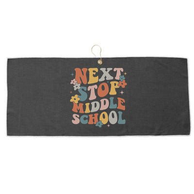 Next Stop Middle School Elementary School Graduation 2024 Large Microfiber Waffle Golf Towel
