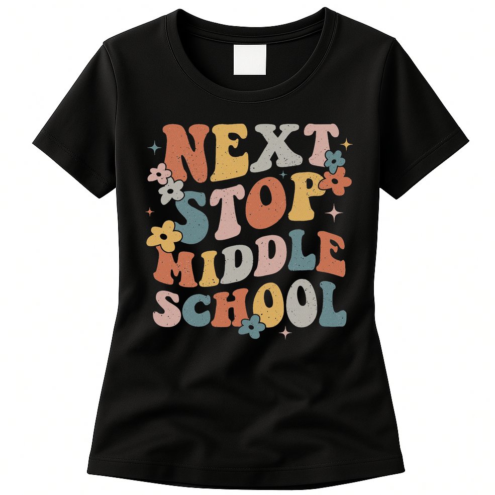 Next Stop Middle School Elementary School Graduation 2024 Womens T-Shirt
