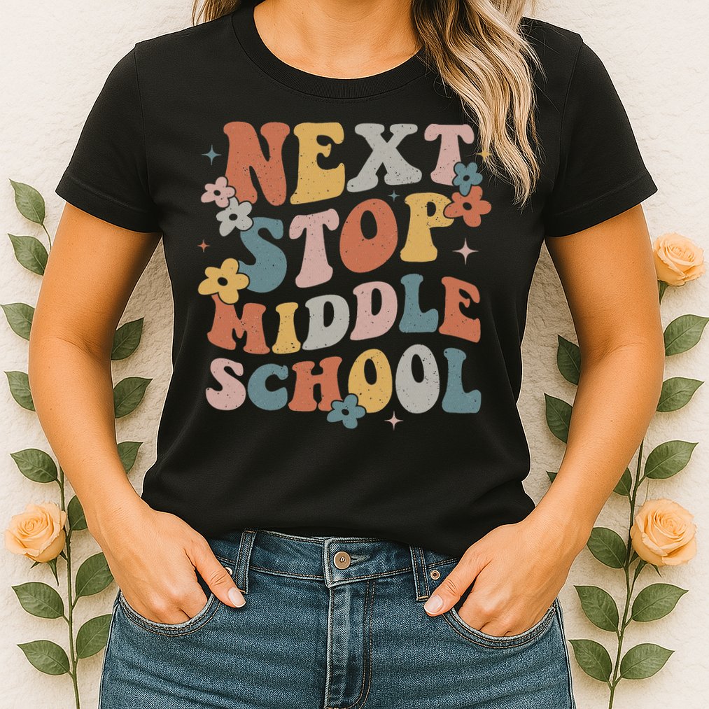 Next Stop Middle School Elementary School Graduation 2024 Womens T-Shirt