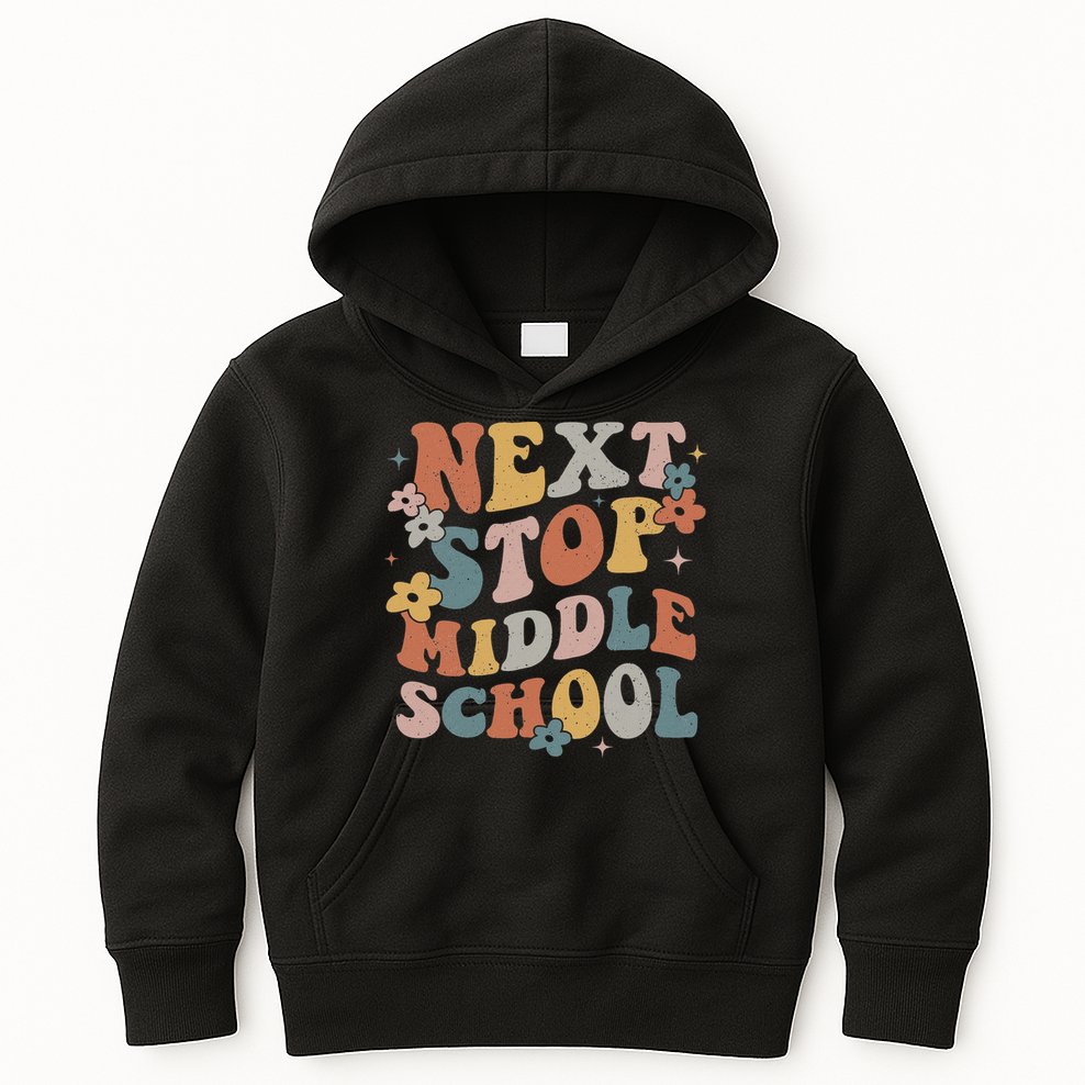 Next Stop Middle School Elementary School Graduation 2024 Kids Hoodie