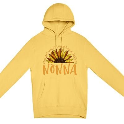 Nonna Sunflower Mothers Day Sunflower For Nonnas Premium Pullover Hoodie