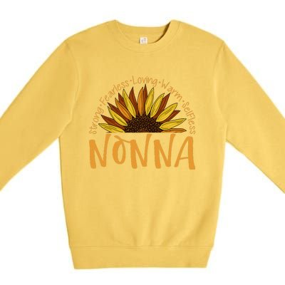 Nonna Sunflower Mothers Day Sunflower For Nonnas Premium Crewneck Sweatshirt