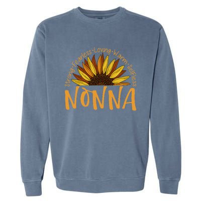 Nonna Sunflower Mothers Day Sunflower For Nonnas Garment-Dyed Sweatshirt