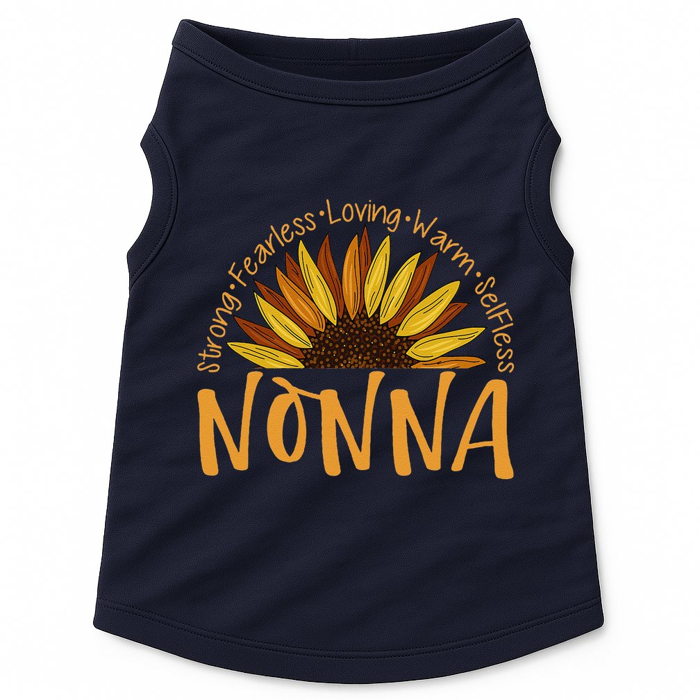 Nonna Sunflower Mothers Day Sunflower For Nonnas Doggie Tank
