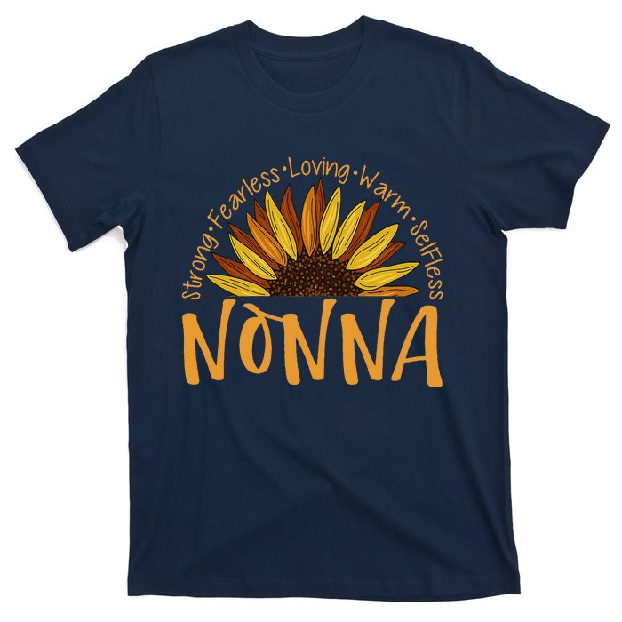 Nonna Sunflower Mothers Day Sunflower For Nonnas T-Shirt