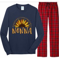 Nonna Sunflower Mothers Day Sunflower For Nonnas Long Sleeve Pajama Set