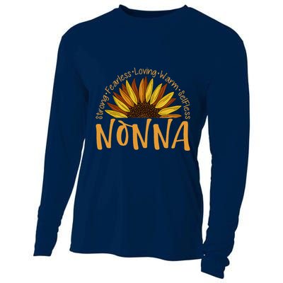 Nonna Sunflower Mothers Day Sunflower For Nonnas Cooling Performance Long Sleeve Crew