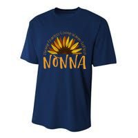 Nonna Sunflower Mothers Day Sunflower For Nonnas Performance Sprint T-Shirt