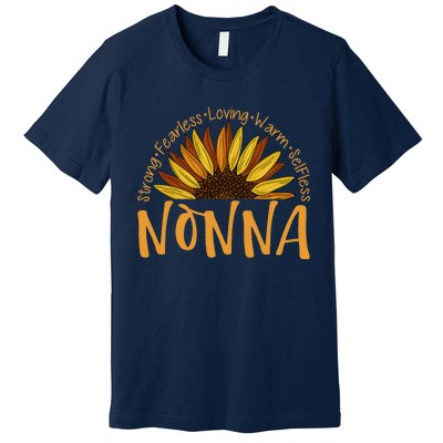 Nonna Sunflower Mothers Day Sunflower For Nonnas Premium T-Shirt